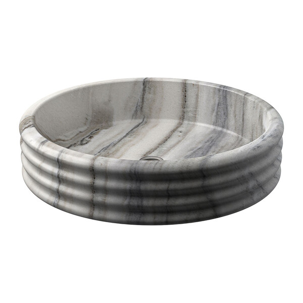 Skyline Honed Fluted Marble Sink 18×6 Image