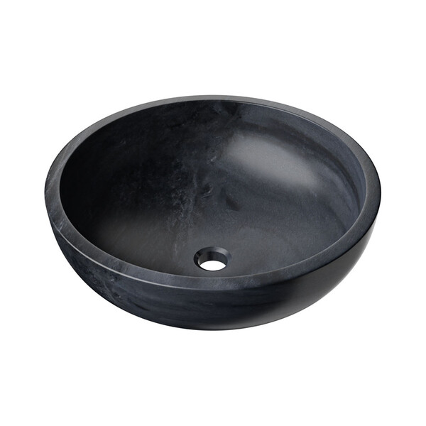 Bardiglio Royal Honed Vessel Marble Sink 18×6 Image