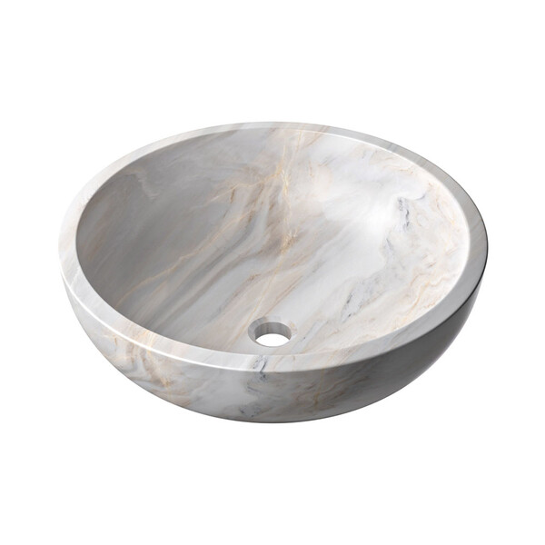 Blue Mist Honed Vessel Marble Sink 18×6 Image