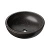 Iris Black Honed Vessel Marble Sink 18×6 Image