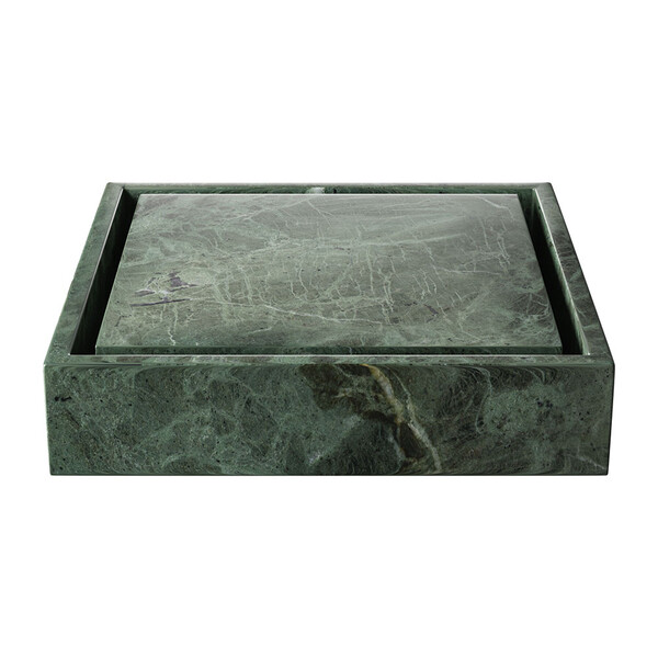 Verde Tia Honed Bauhaus Marble Sink 20×20 Image