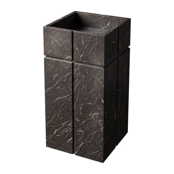 Iris Black Honed Soho Marble Sink 20×20 Image