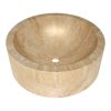 Ivory Honed Bowl Travertine Sink 16 9/16×5 7/8 Image