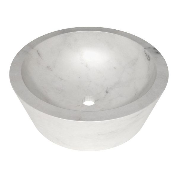 Avalon Honed Circle Bowl Marble Sink 16 9/16×5 7/8 Image