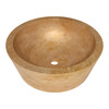 Walnut Dark Honed Circle Bowl Travertine Sink 16 9/16×5 7/8 Image