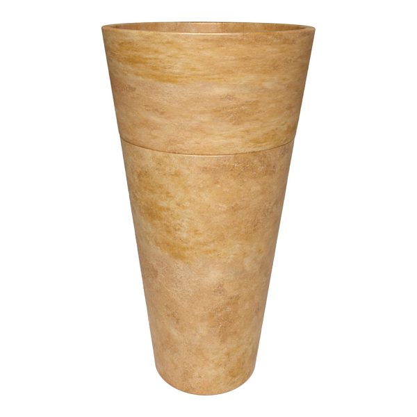 Walnut Dark Honed Pedestal Travertine Sink 16 9/16×35 28/64 Image