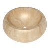 Ivory Honed Cambered Travertine Sink 16 9/16×5 7/8 Image
