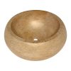 Walnut Honed Cambered Travertine Sink 16 9/16×5 7/8 Image