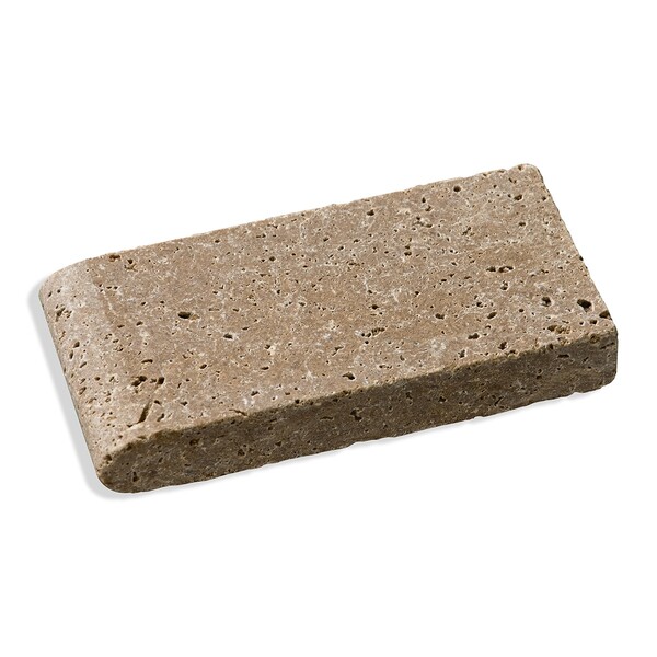 Walnut Dark Tumbled Pool Coping Travertine Pool Copings 4×8 Image