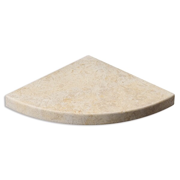 Estantes esquineros de piedra caliza pulida con conchas marinas de 8×8 pulgadas