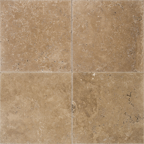 Walnut Dark Antiqued Travertine Tile 18×18 Image