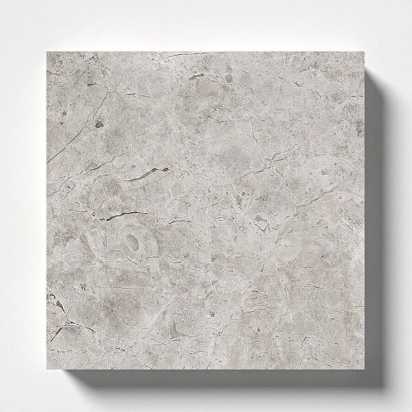Silver Clouds Polished Marble Tile 4×4 Image