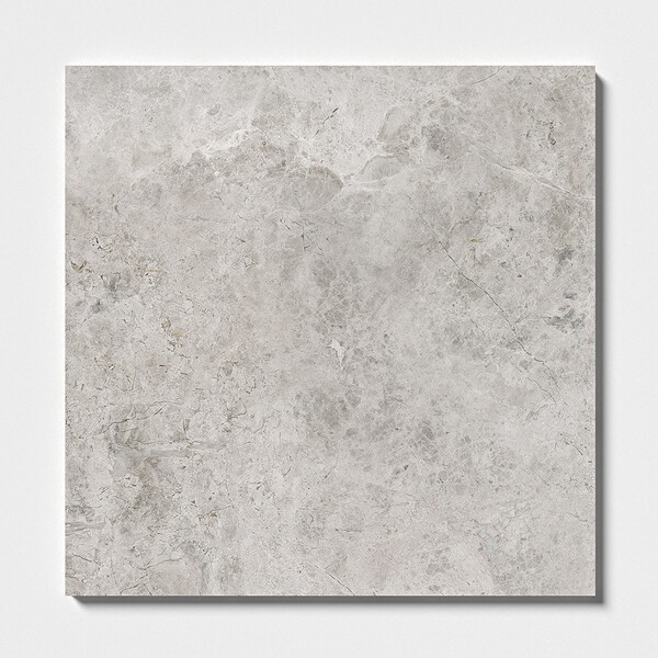Silberner Schatten geschliffene Marmorfliese 18×18 Bild