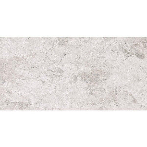Silver Clouds Polished Marble Tile 6×12 Image