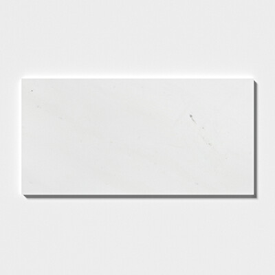 Aspen White Honed Marble Tile 12x24
