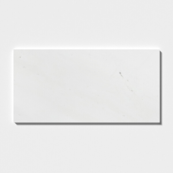 Aspen White Honed Marble Tile 12×24 Image