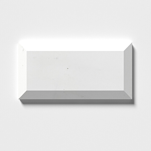 Aspen White Honed Subway Marble Tile 2 3/4×5 1/2 Image