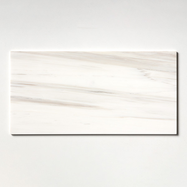 Bianco Dolomiti Classic Honed Marble Tile 12×24 Image