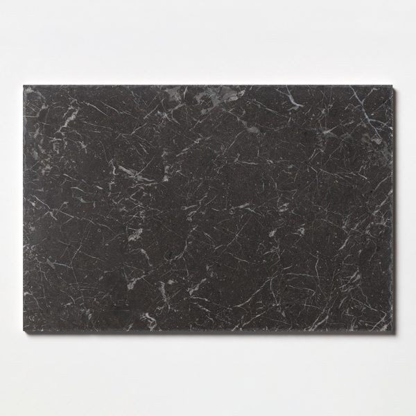 Iris Black Brushed Marble Tile 16×24 Image