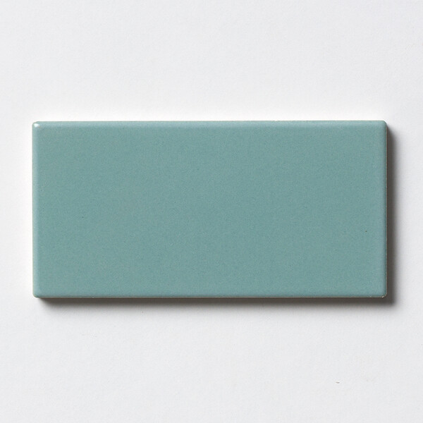 Witty Green Glossy Subway Ceramic Tile 3×6 Image