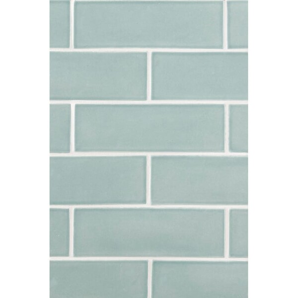 Immagine di piastrelle in ceramica della metropolitana verde lucido spiritoso 3×9
