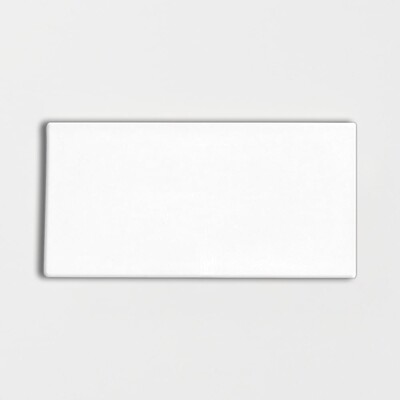 Royal White Glossy Subway Ceramic Tile 3×6 Image