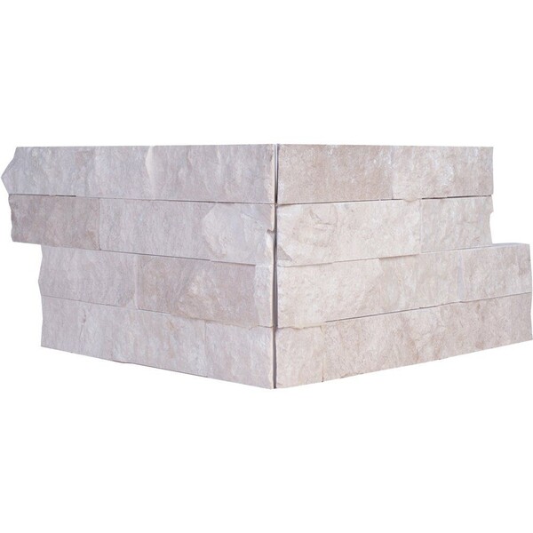Diana Royal Rock Face Corner Marble Ledger Panel 6×12 Image