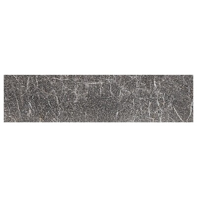 Iris Black Leather Marble Tile 3x12