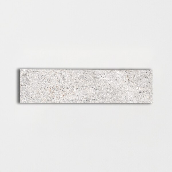 Silver Shadow Leather Subway Marble Tile 2×8 Image