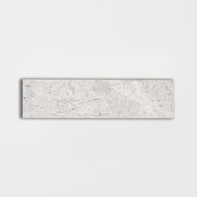 Silver Shadow Leather Subway Marble Tile 2x8