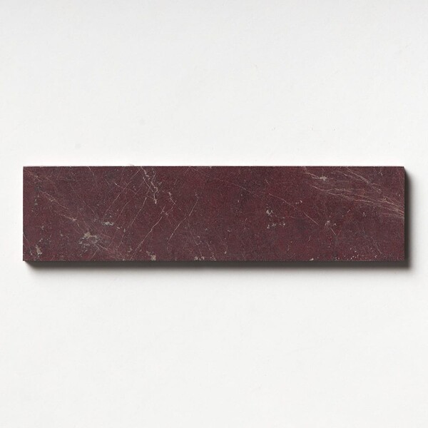 Red Bordeaux Honed Marble Tile 3×12 Image