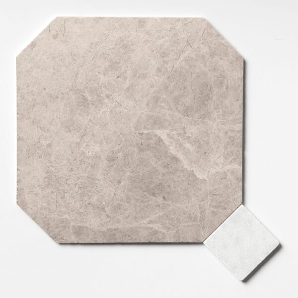 Silver Shadow, Glacier Tumbled Marble Tile 16×16 Image