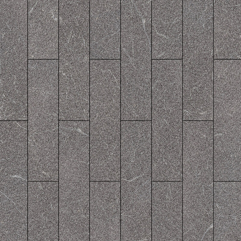 Iris Black Leather Plank Marble Tile 4x16