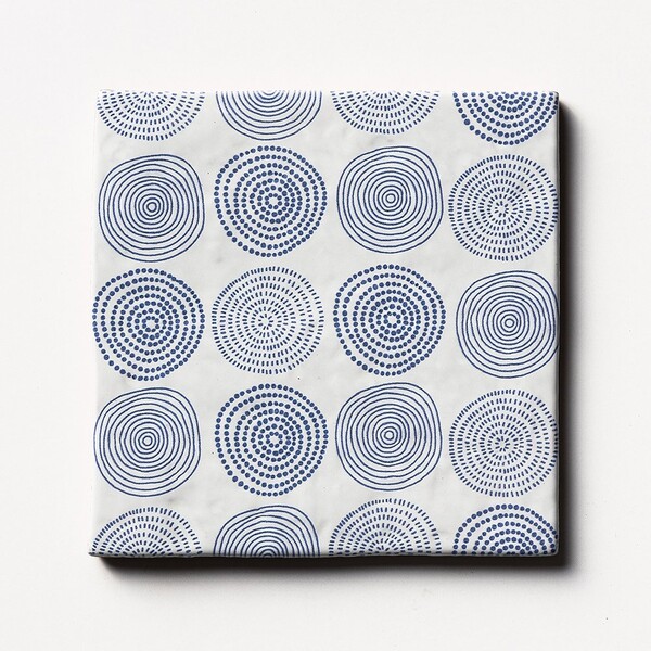 Batik 4 Square 1/2 Glazed Ceramic Tile 6×6 Image