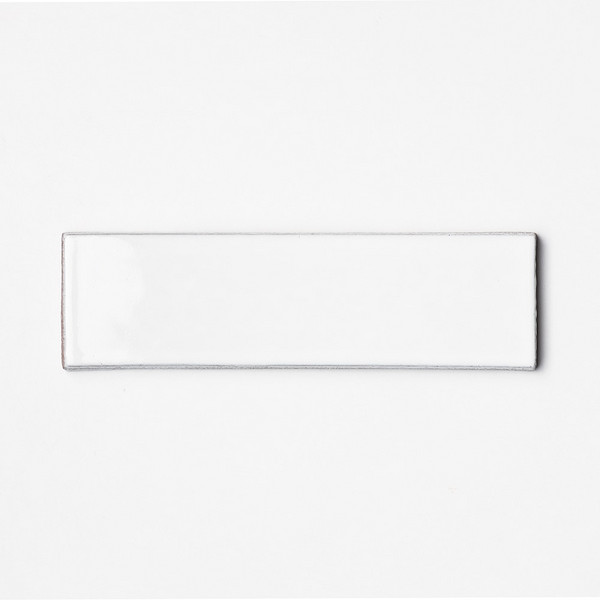 Royal White Glossy Thin Brick Tile 2 1/4×7 7/8 Image