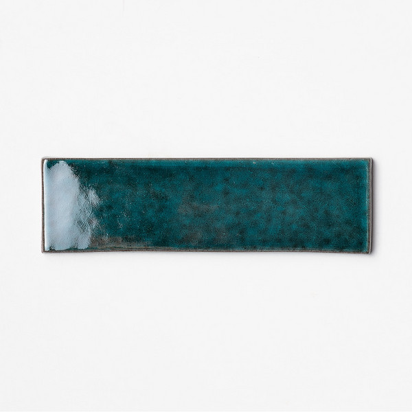 Aquamarine Glossy Thin Brick Tile 2 1/4×7 7/8 Image