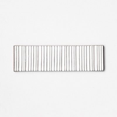 Royal White Glossy Staccato Thin Brick Wall Decos 2 1/4×7 7/8 Image