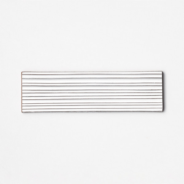 Royal White Glossy Legato Thin Brick Wall Decos 2 1/4×7 7/8 Image