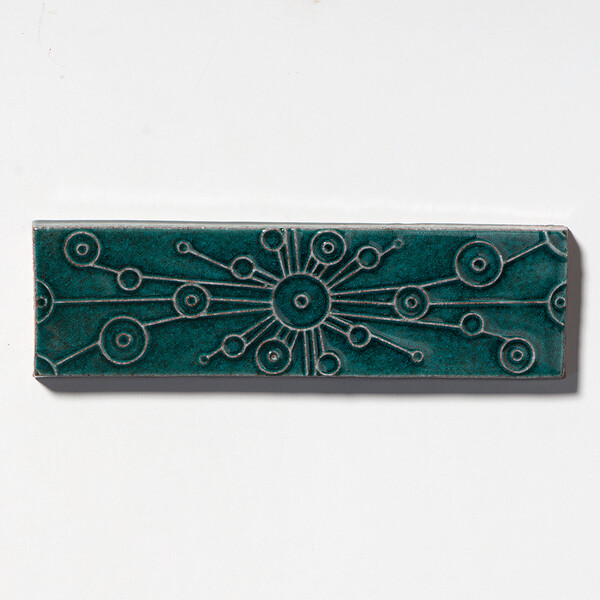 Aquamarine Glossy Stellar Thin Brick Tile 2 1/4×7 7/8 Image
