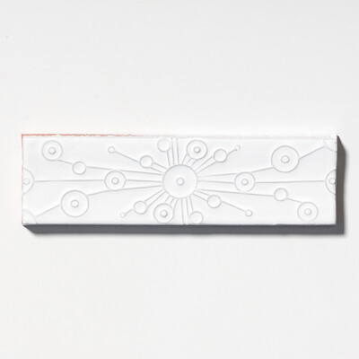 Royal White Glossy Stellar Thin Brick Tile 2 1/4×7 7/8 Image