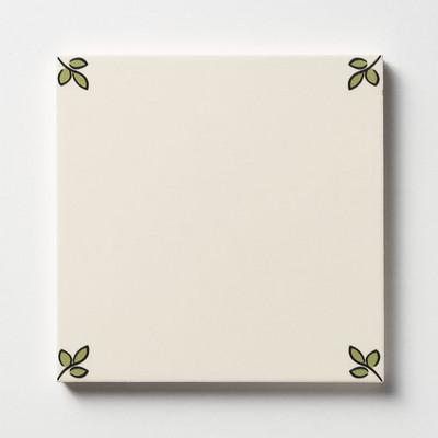 Garden Blanc Glazed Ceramic Tile 6×6 Image