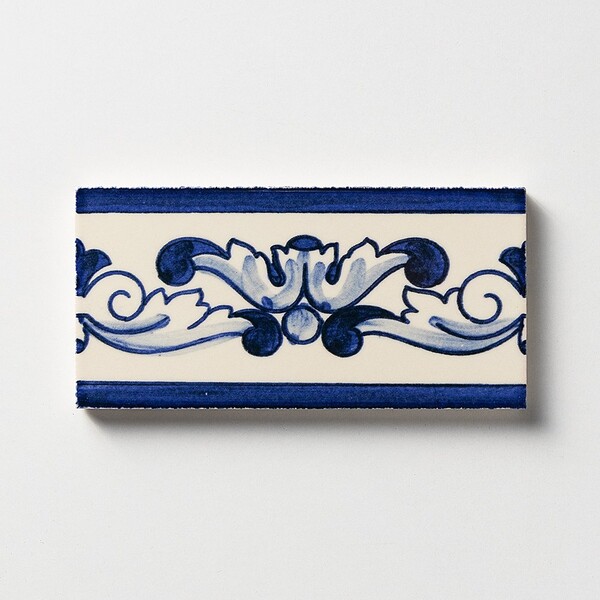 375 Border Blue Glazed Ceramic Borders 3×6 Image