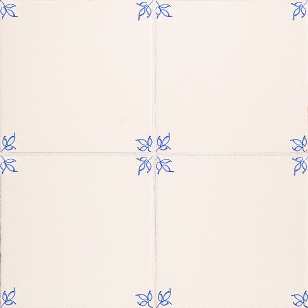 Garden Blanc Blue Glazed Ceramic Tile 6×6 Image