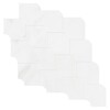 Ruffle Snow White Polished Marble Waterjet Decos 6 15/32×6 15/32 Image