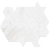 Imagen de mármol pulido blanco nieve Ravel Waterjet Decos 3 17/32×6 1/8