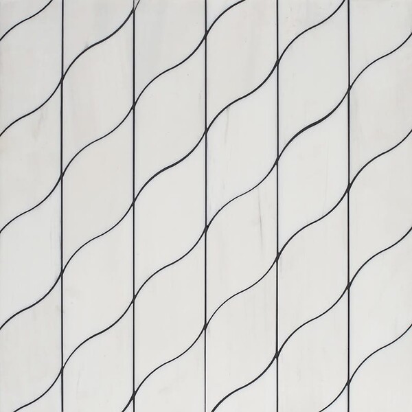 Gibraltar Snow White Multi Finish Marble Waterjet Decos 4 1/32×5 3/8 Image