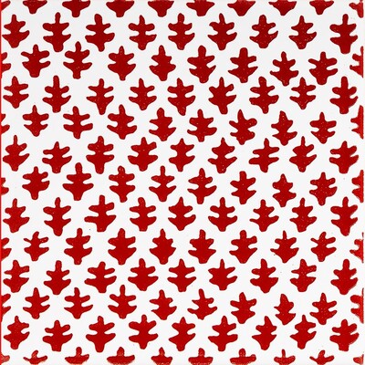 Snow White, Fire Engine Glossy Burmese Ceramic Tile 6×6 Image