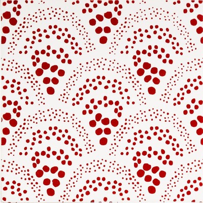 Pure White, Fire Engine Matte Chou Chou Ceramic Tile 6×6 Image