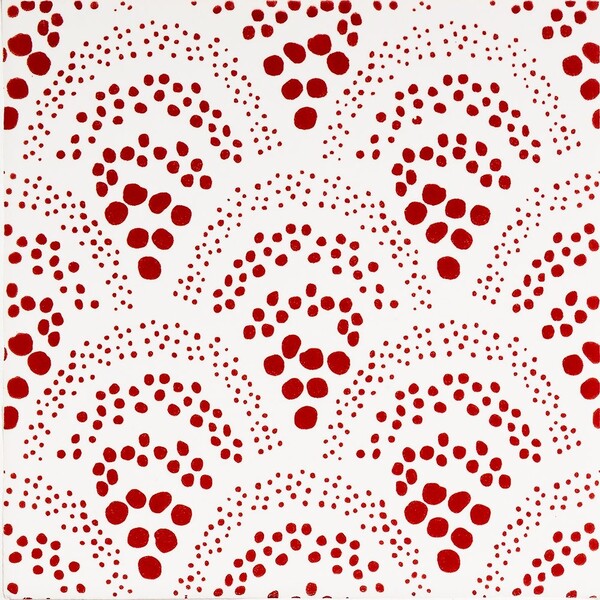 Pure White, Fire Engine Matte Chou Chou Ceramic Tile 6×6 Image