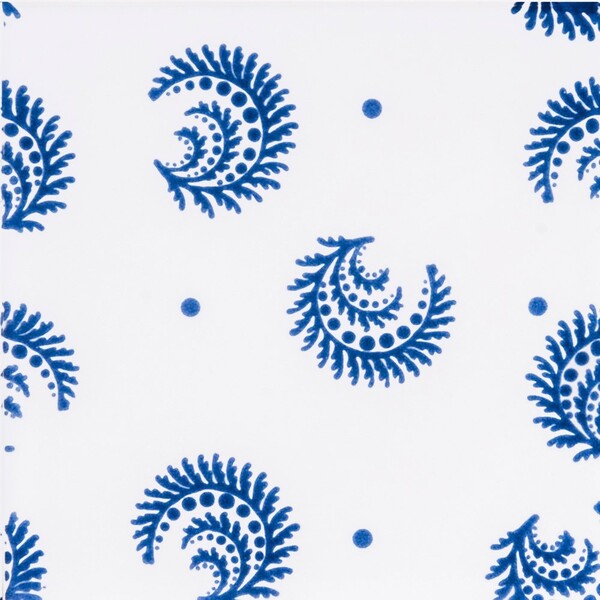 Pure White, Azure Glossy Desmond Ceramic Tile 6×6 Image